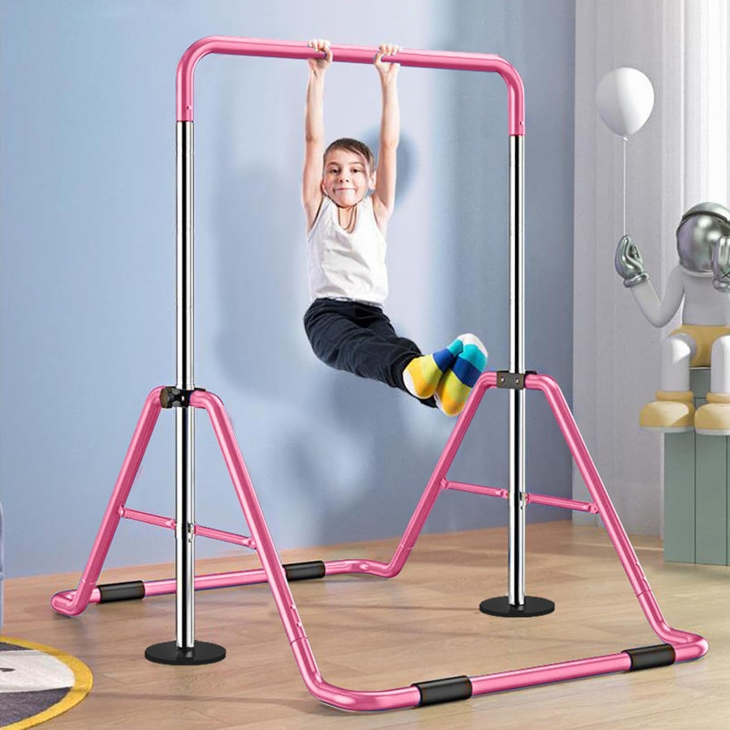 Slsy Gymnastics Bars Kids Kip Training Bars for Home, Folding Horizontal Bars with Adjustable Height, Practice Bar Gymnastic for Kid, Child, Girls, Boys