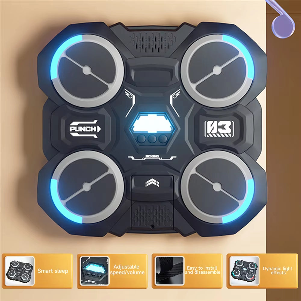 Bluetooth-Enabled Wall-Mounted Boxing Machine for Children - Interactive Music Experience
