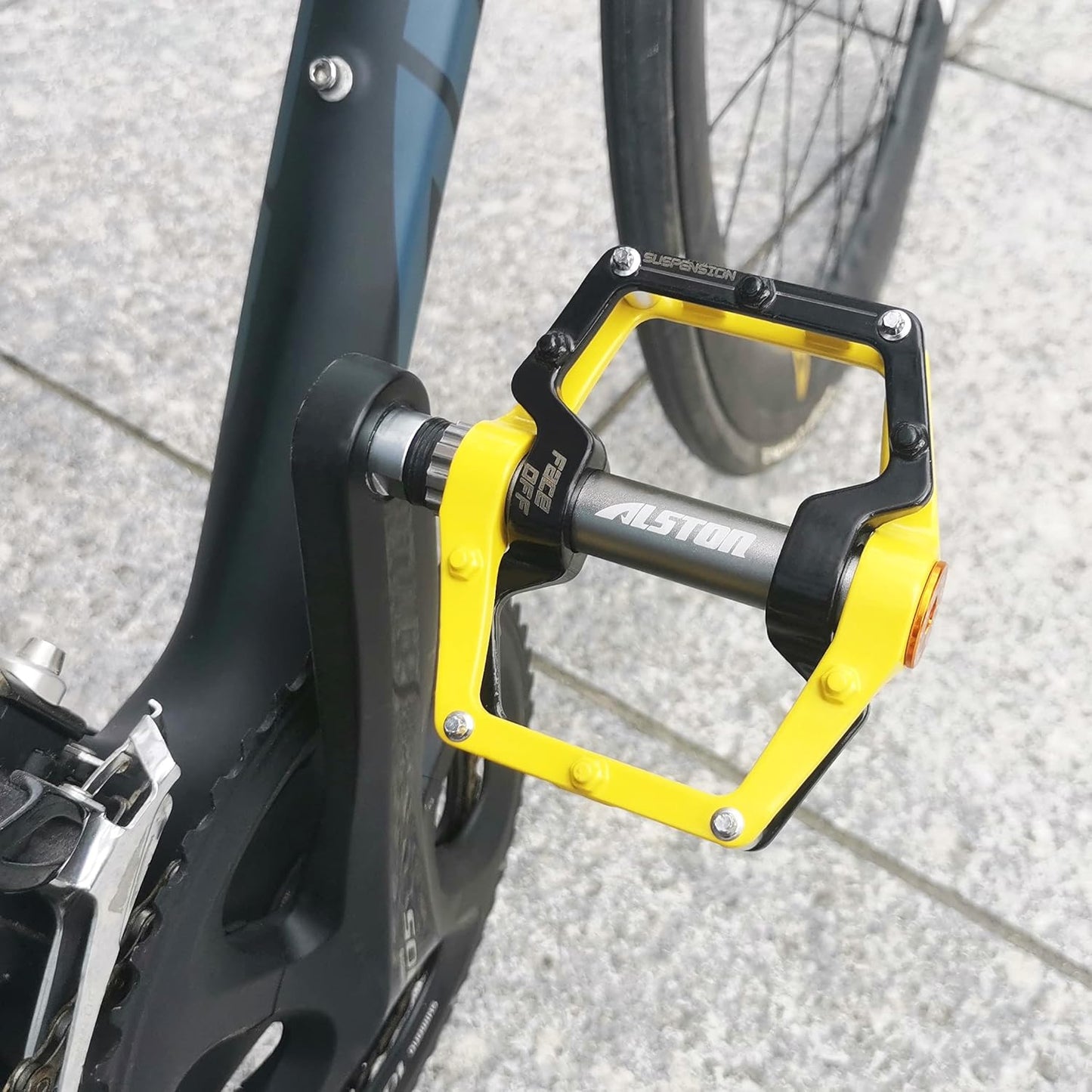 Alston Mountain Bike Pedals Road Bicycle Pedals Non-Slip Lightweight Cycling Pedals Platform Pedals 3 Bearings Pedals for BMX MTB 9/16