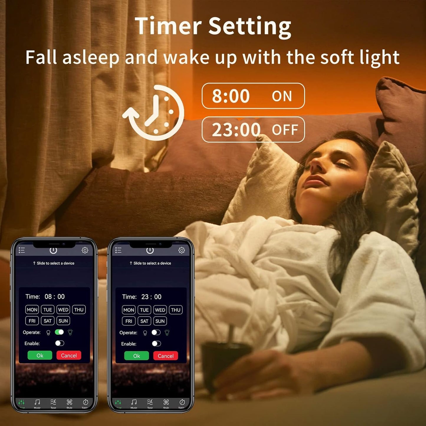 KSIPZE 100Ft Led Strip Lights RGB Music Sync Color Changing Bluetooth Led Lights with Smart App Control Remote Led Lights for Bedroom Room Lighting Flexible Home Décor