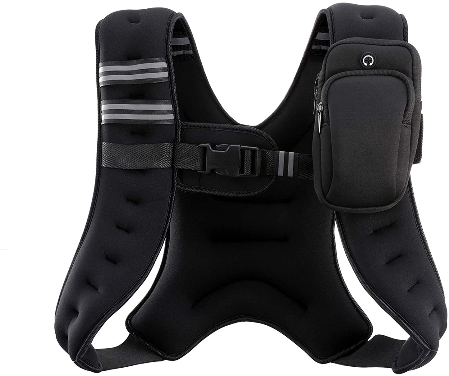 ZELUS Weighted Vest, 6Lb/8Lb/12Lb/16Lb/20Lb/25Lb/30Lb Weight Vest with Reflective Stripe for Workout, Strength Training, Running, Fitness, Muscle Building, Weight Loss, Weightlifting