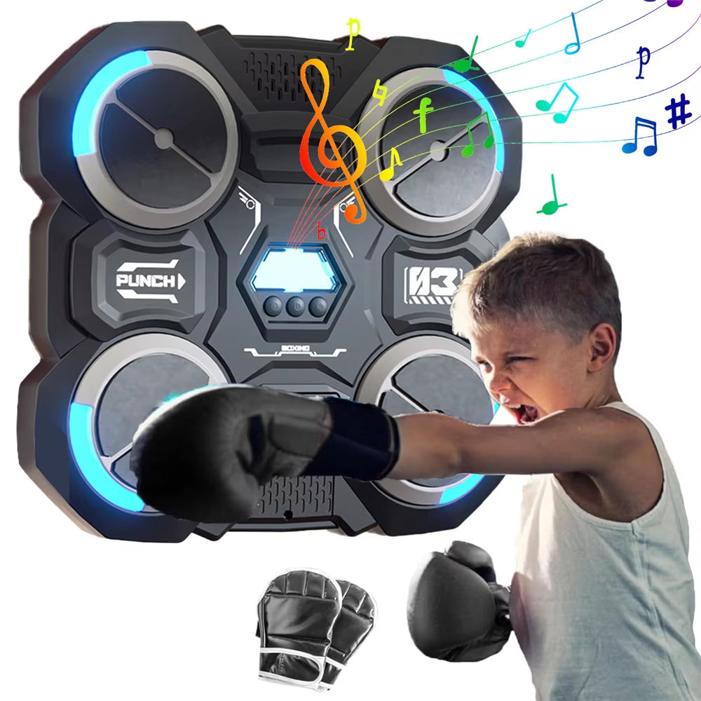 Bluetooth-Enabled Wall-Mounted Boxing Machine for Children - Interactive Music Experience