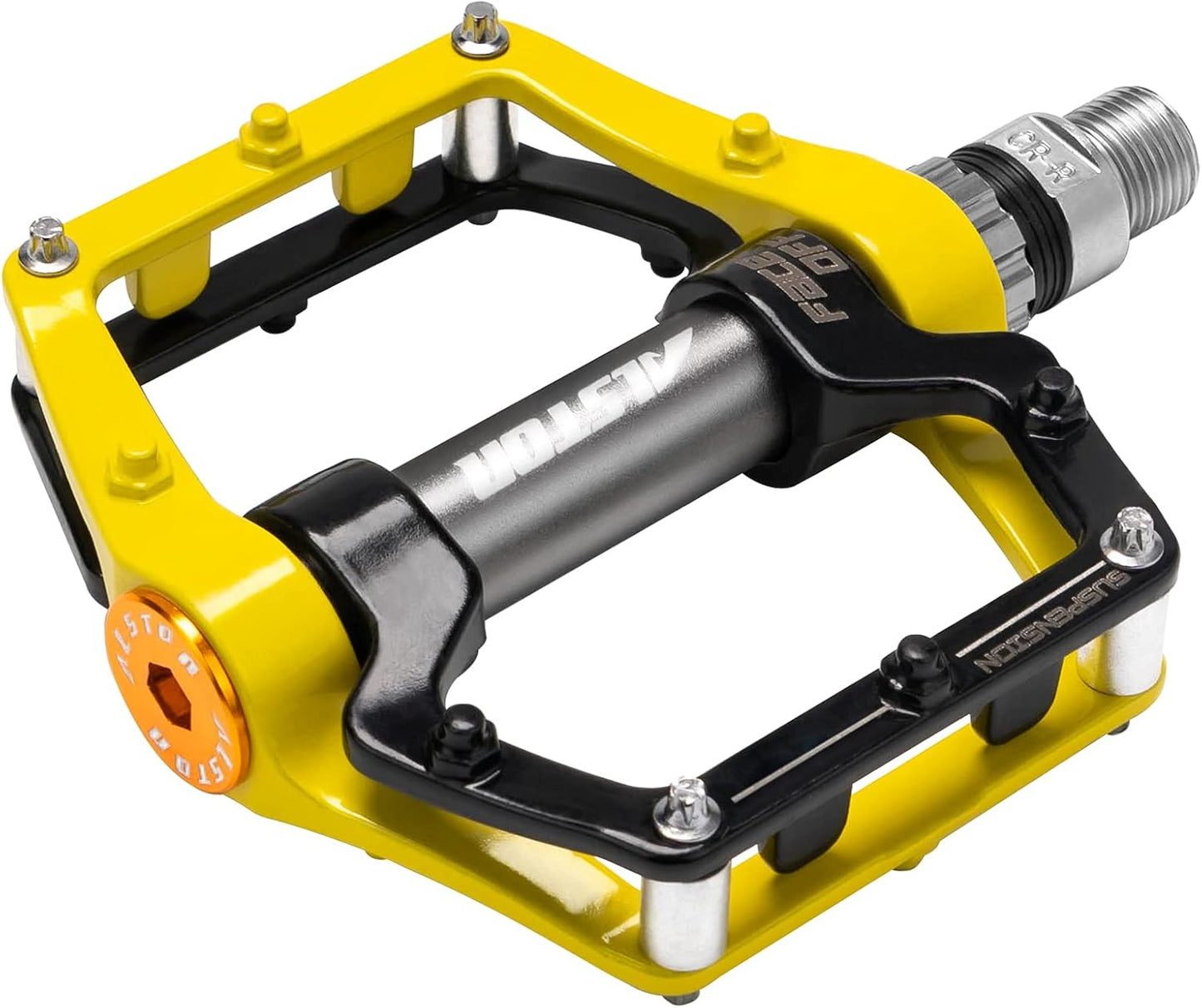 Alston Mountain Bike Pedals Road Bicycle Pedals Non-Slip Lightweight Cycling Pedals Platform Pedals 3 Bearings Pedals for BMX MTB 9/16