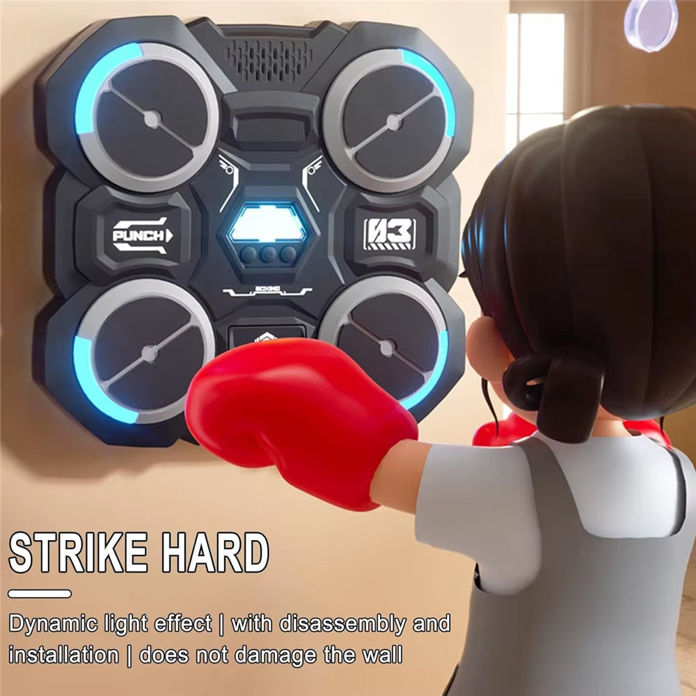 Bluetooth-Enabled Wall-Mounted Boxing Machine for Children - Interactive Music Experience