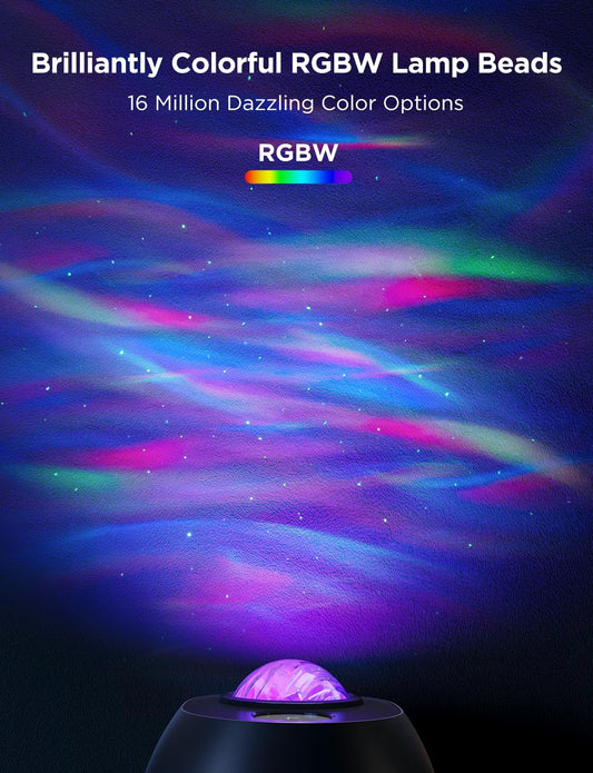 Govee Star Light Projector with 3 Aurora Flowing Effects, Star Projector Works with Matter, Alexa and Google Assistant, 16 Million Colors, 52 Scene Modes, Night Light Projector, without Plug