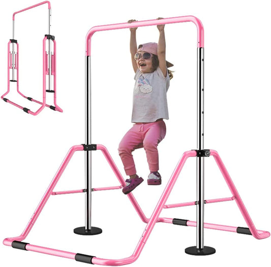 Slsy Gymnastics Bars Kids Kip Training Bars for Home, Folding Horizontal Bars with Adjustable Height, Practice Bar Gymnastic for Kid, Child, Girls, Boys